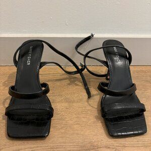 Black Strappy Heels - Marc Fisher